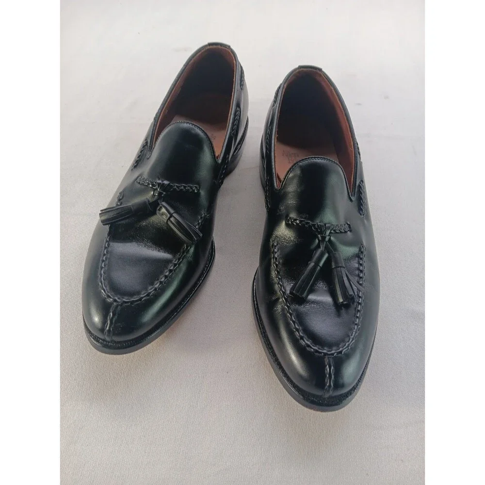 Allen Edmonds Dress Shoes Mens 9 1/2 D Black Pembrooke Classic Tassel Loafer